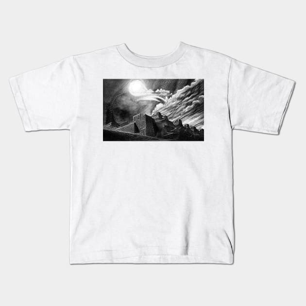 The Desert Storm Rolls In Kids T-Shirt by PictureNZ